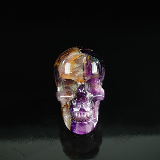 Kindred Vein 2.2" Dream Amethyst Hand Carved Crystal Realistic Skull Sculpture (SKU: SKH20AM01) - Photo 1