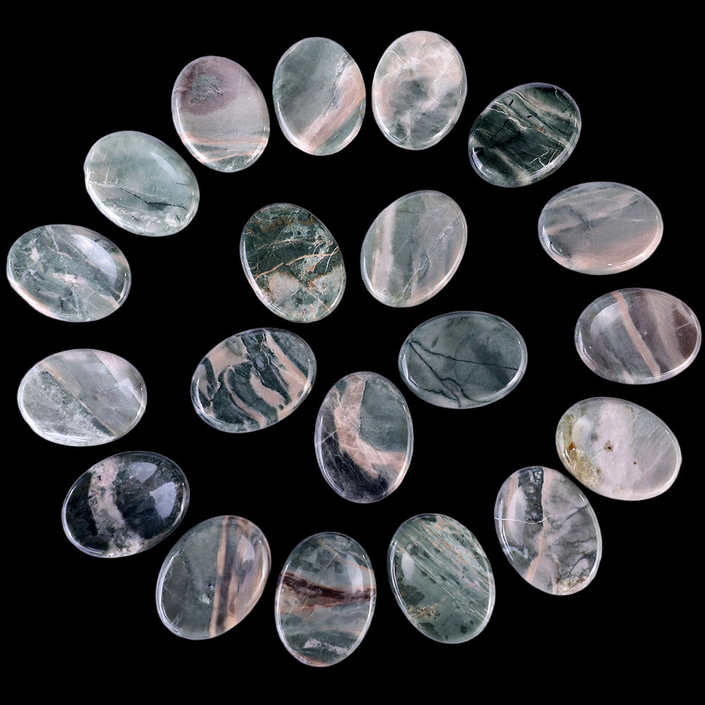 1.5" Nine Dragon Jade Hand Carved Crystal Worry Stone,Massage Tool