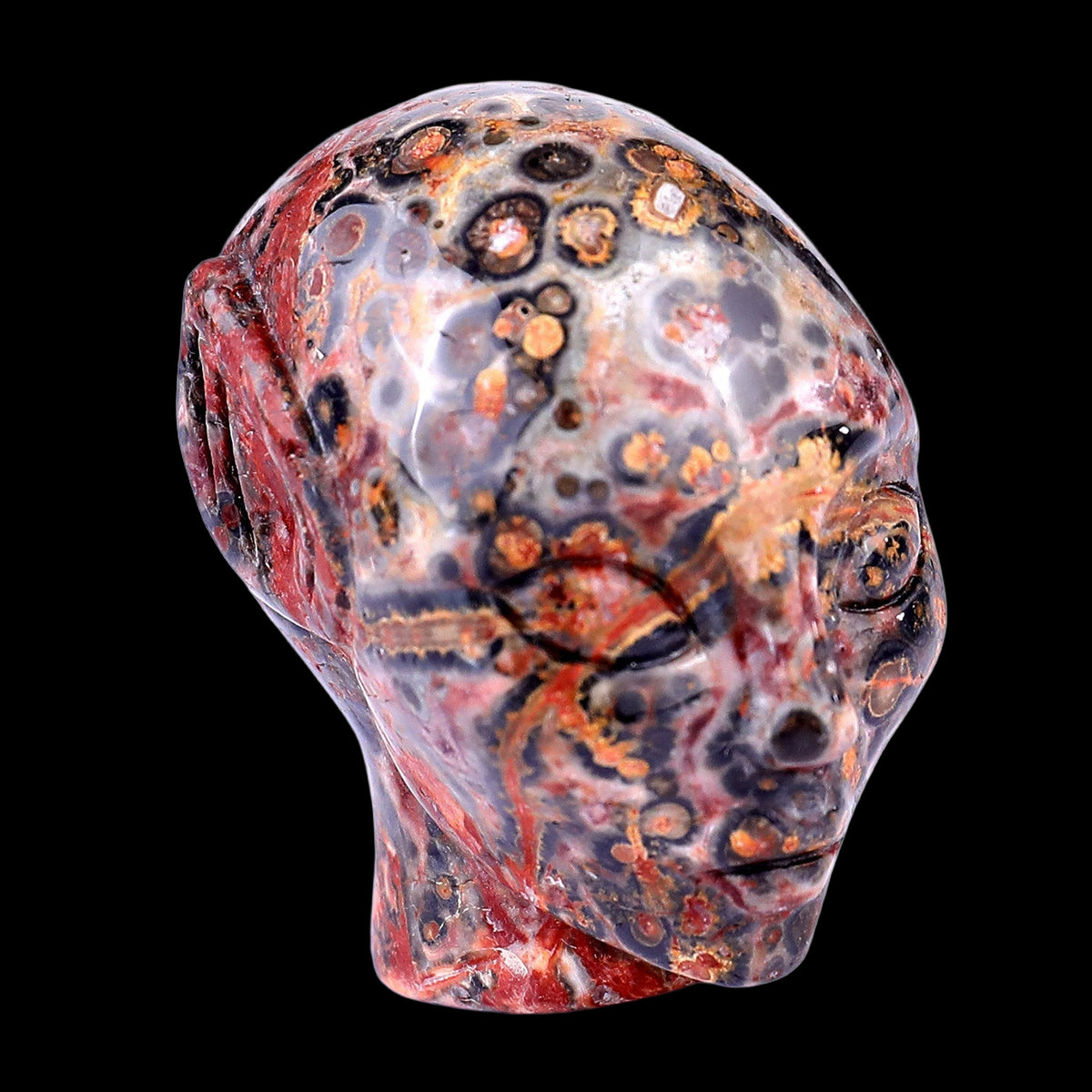 1.5" Leopard Skin Jasper Hand Carved Crystal Elf Alien