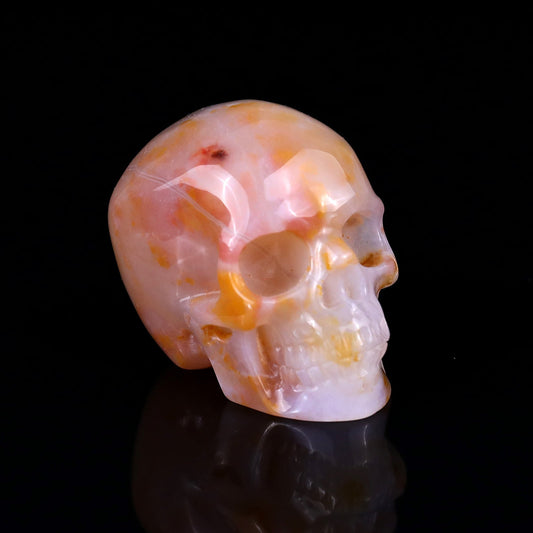 Kindred Vein 2.2" Chalcedony Hand Carved Crystal Realistic Skull Sculpture (SKU: 2100110) - Photo 1