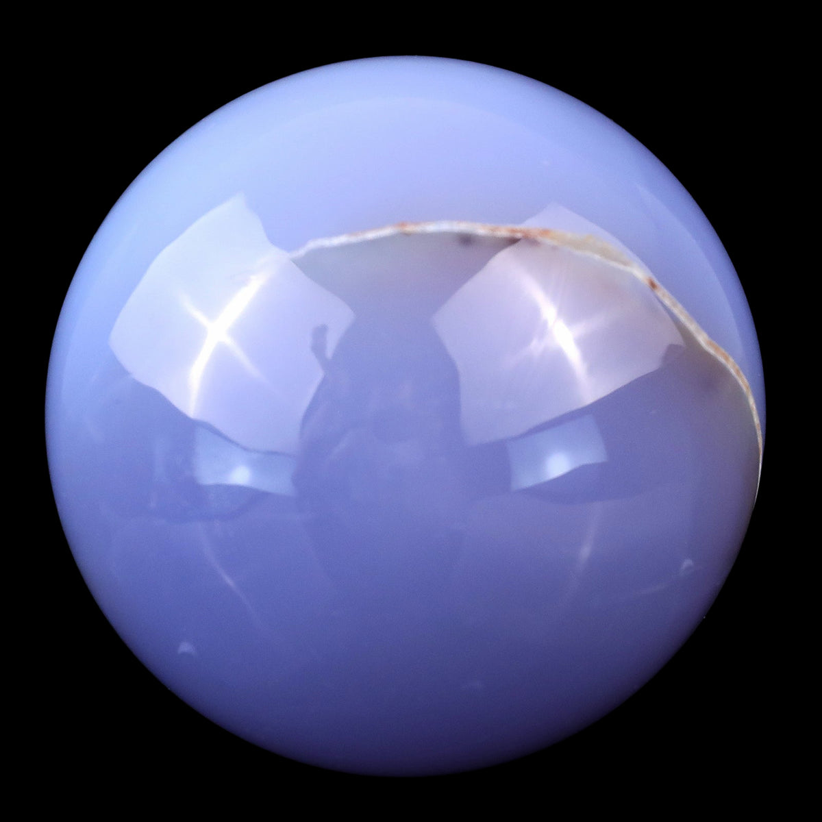 80mm Blue Chalcedony Hand Carved Crystal Sphere