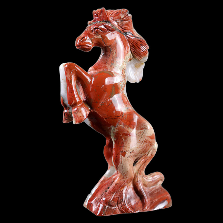 4.0" Red Jasper Standing Horse Carving