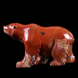 6.0" Red Jasper Polar Bear Carving