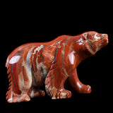 6.0" Red Jasper Polar Bear Carving