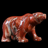 6.0" Red Jasper Polar Bear Carving