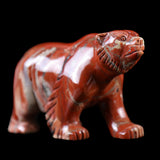 6.0" Red Jasper Polar Bear Carving
