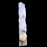 5.8" Blue Chalcedony Mother and Baby Fox Carving