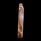 10.6" Yellow Chalcedony Double Fish Playing with Ball Carving