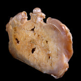 10.6" Yellow Chalcedony Double Fish Playing with Ball Carving