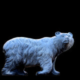 8.7" Textured Black Obsidian Polar Bear Carving