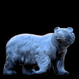 8.7" Textured Black Obsidian Polar Bear Carving