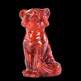 1.4" Red Jasper Fox Carving