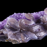 10.3" Amethyst Cluster Snake Carving