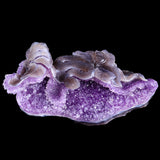 10.3" Amethyst Cluster Snake Carving