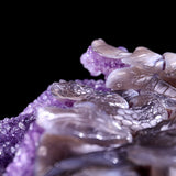 10.3" Amethyst Cluster Snake Carving