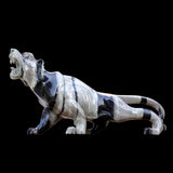 11.8" Nine Dragon Jade Tiger Carving