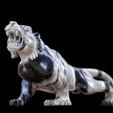 11.8" Nine Dragon Jade Tiger Carving