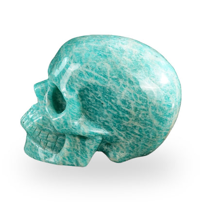 Kindred Vein 3" Amazonite Hand Carved Crystal Realistic Skull Sculpture (SKU: SKH30AA05) - Photo 39