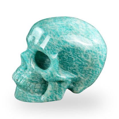 Kindred Vein 3" Amazonite Hand Carved Crystal Realistic Skull Sculpture (SKU: SKH30AA05) - Photo 40