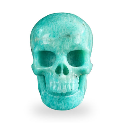 Kindred Vein 3" Amazonite Hand Carved Crystal Realistic Skull Sculpture (SKU: SKH30AA07) - Photo 49