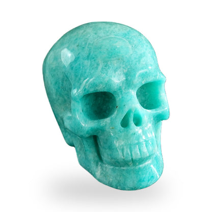 Kindred Vein 3" Amazonite Hand Carved Crystal Realistic Skull Sculpture (SKU: SKH30AA08) - Photo 59
