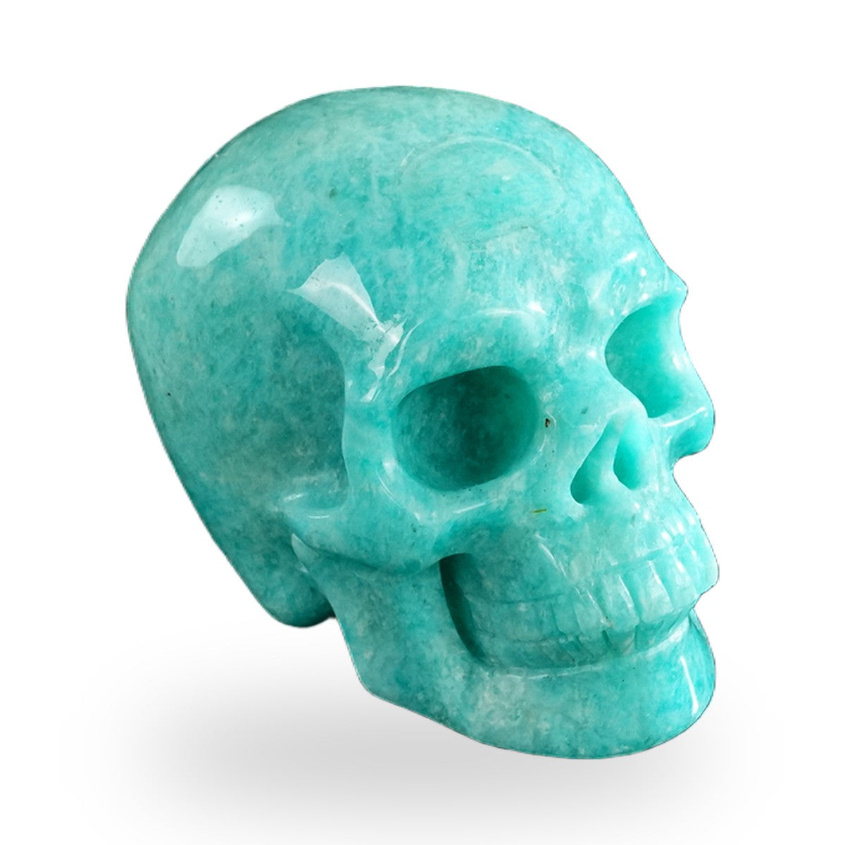 Kindred Vein 3" Amazonite Hand Carved Crystal Realistic Skull Sculpture (SKU: SKH30AA08) - Photo 60