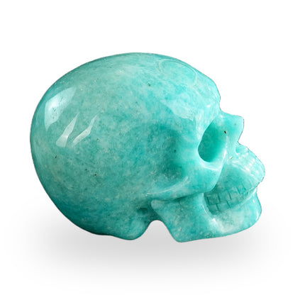 Kindred Vein 3" Amazonite Hand Carved Crystal Realistic Skull Sculpture (SKU: SKH30AA08) - Photo 62