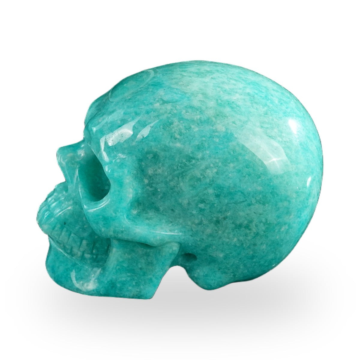 Kindred Vein 3" Amazonite Hand Carved Crystal Realistic Skull Sculpture (SKU: SKH30AA08) - Photo 63