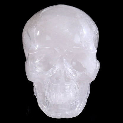 Kindred Vein 2.2" Angolan Quartz Hand Carved Crystal Realistic Skull Sculpture (SKU: SKH20AQ01) - Photo 1