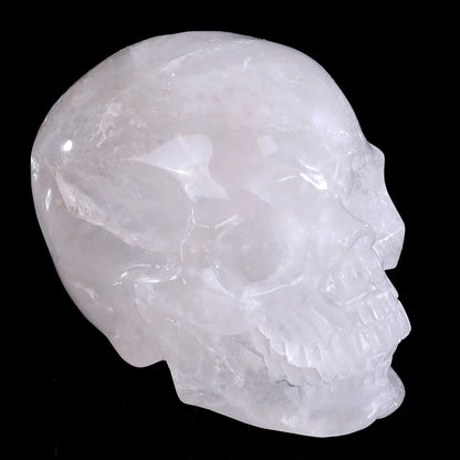 Kindred Vein 2.2" Angolan Quartz Hand Carved Crystal Realistic Skull Sculpture (SKU: SKH20AQ01) - Photo 3