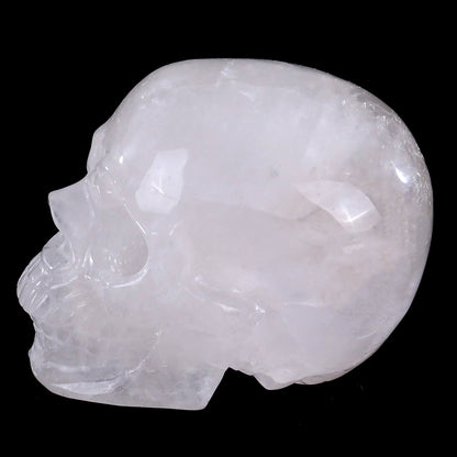 Kindred Vein 2.2" Angolan Quartz Hand Carved Crystal Realistic Skull Sculpture (SKU: SKH20AQ01) - Photo 6