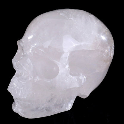 Kindred Vein 2.2" Angolan Quartz Hand Carved Crystal Realistic Skull Sculpture (SKU: SKH20AQ01) - Photo 7