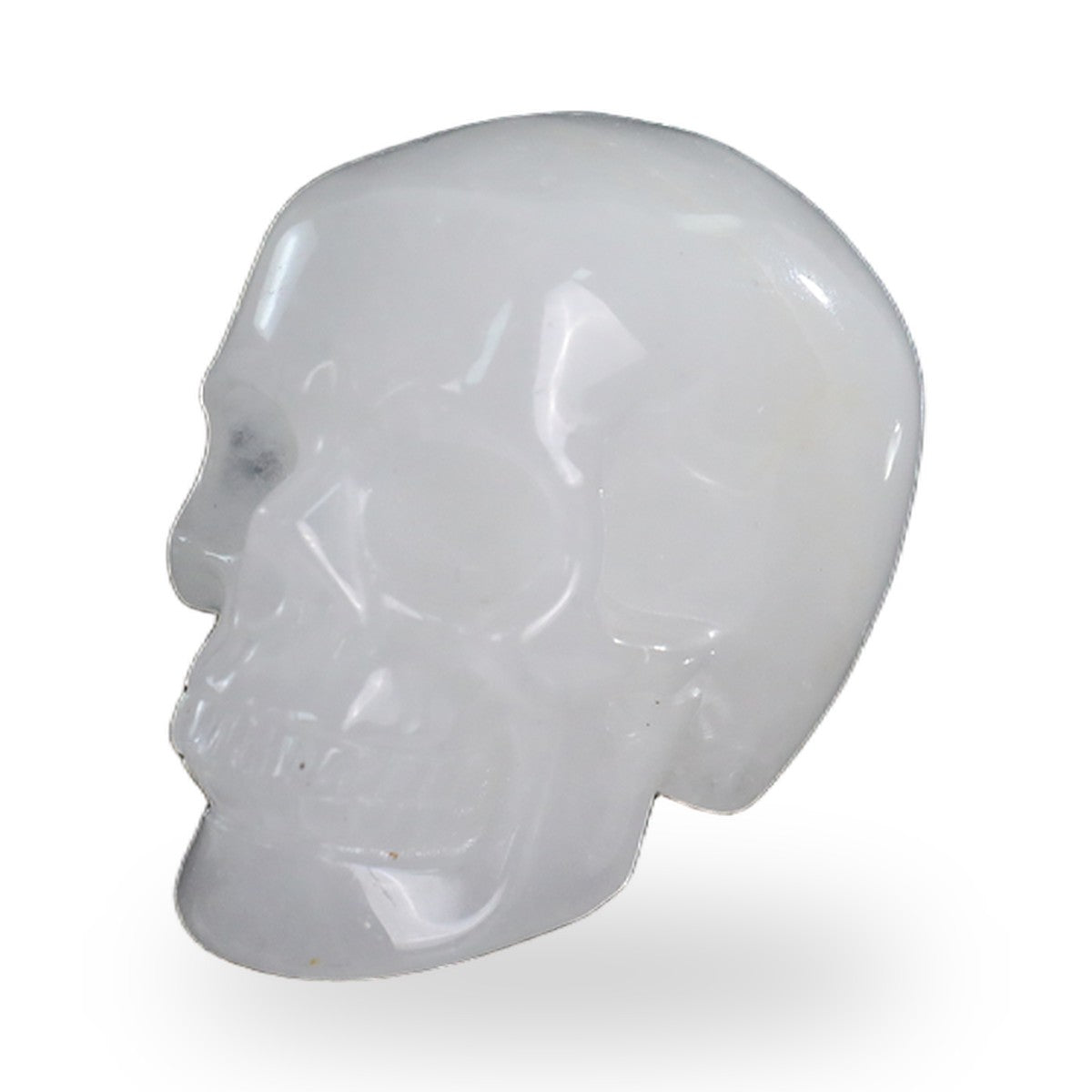 Kindred Vein 2.2" Angolan Quartz Hand Carved Crystal Realistic Skull Sculpture (SKU: SKH20AQ01) - Photo 9