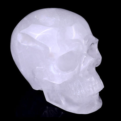 Kindred Vein 3" Angolan Quartz Hand Carved Crystal Realistic Skull Sculpture (SKU: SKH30AQ01) - Photo 1