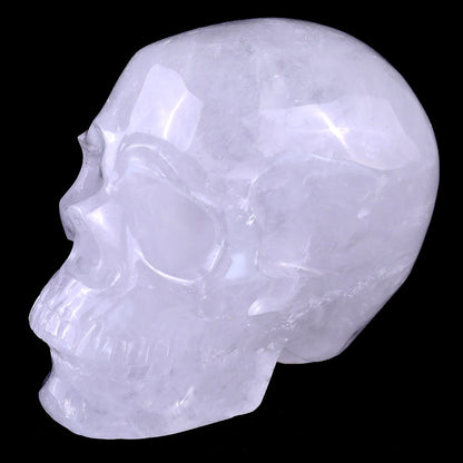 Kindred Vein 3" Angolan Quartz Hand Carved Crystal Realistic Skull Sculpture (SKU: SKH30AQ01) - Photo 9