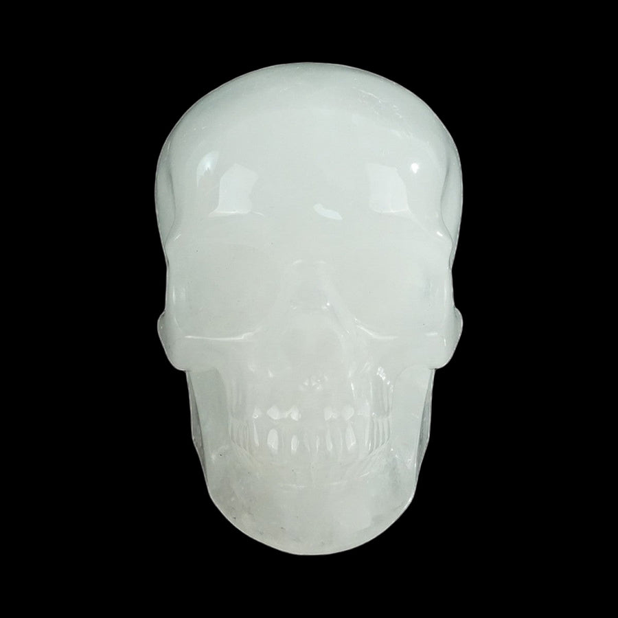 4.5" Angolan Quartz Hand Carved Crystal Realistic Skull
