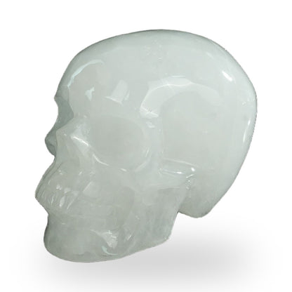 Kindred Vein 4.5" Angolan Quartz Hand Carved Crystal Realistic Skull Sculpture (SKU: SKH45AQ01) - Photo 6