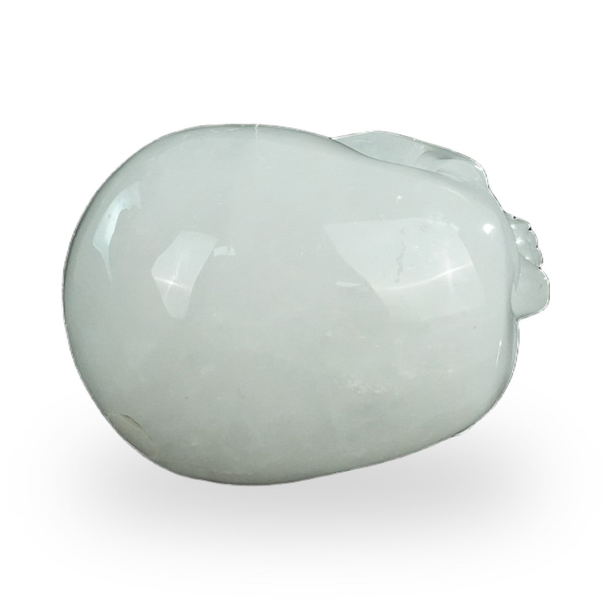 Kindred Vein 4.5" Angolan Quartz Hand Carved Crystal Realistic Skull Sculpture (SKU: SKH45AQ01) - Photo 7