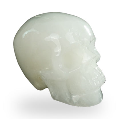 Kindred Vein 4.5" Angolan Quartz Hand Carved Crystal Realistic Skull Sculpture (SKU: SKH45AQ02) - Photo 11
