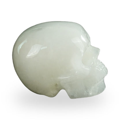 Kindred Vein 4.5" Angolan Quartz Hand Carved Crystal Realistic Skull Sculpture (SKU: SKH45AQ02) - Photo 12