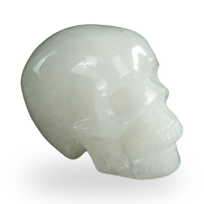 Kindred Vein 4.5" Angolan Quartz Hand Carved Crystal Realistic Skull Sculpture (SKU: SKH45AQ03) - Photo 18