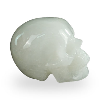 Kindred Vein 4.5" Angolan Quartz Hand Carved Crystal Realistic Skull Sculpture (SKU: SKH45AQ03) - Photo 19
