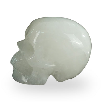 Kindred Vein 4.5" Angolan Quartz Hand Carved Crystal Realistic Skull Sculpture (SKU: SKH45AQ03) - Photo 20