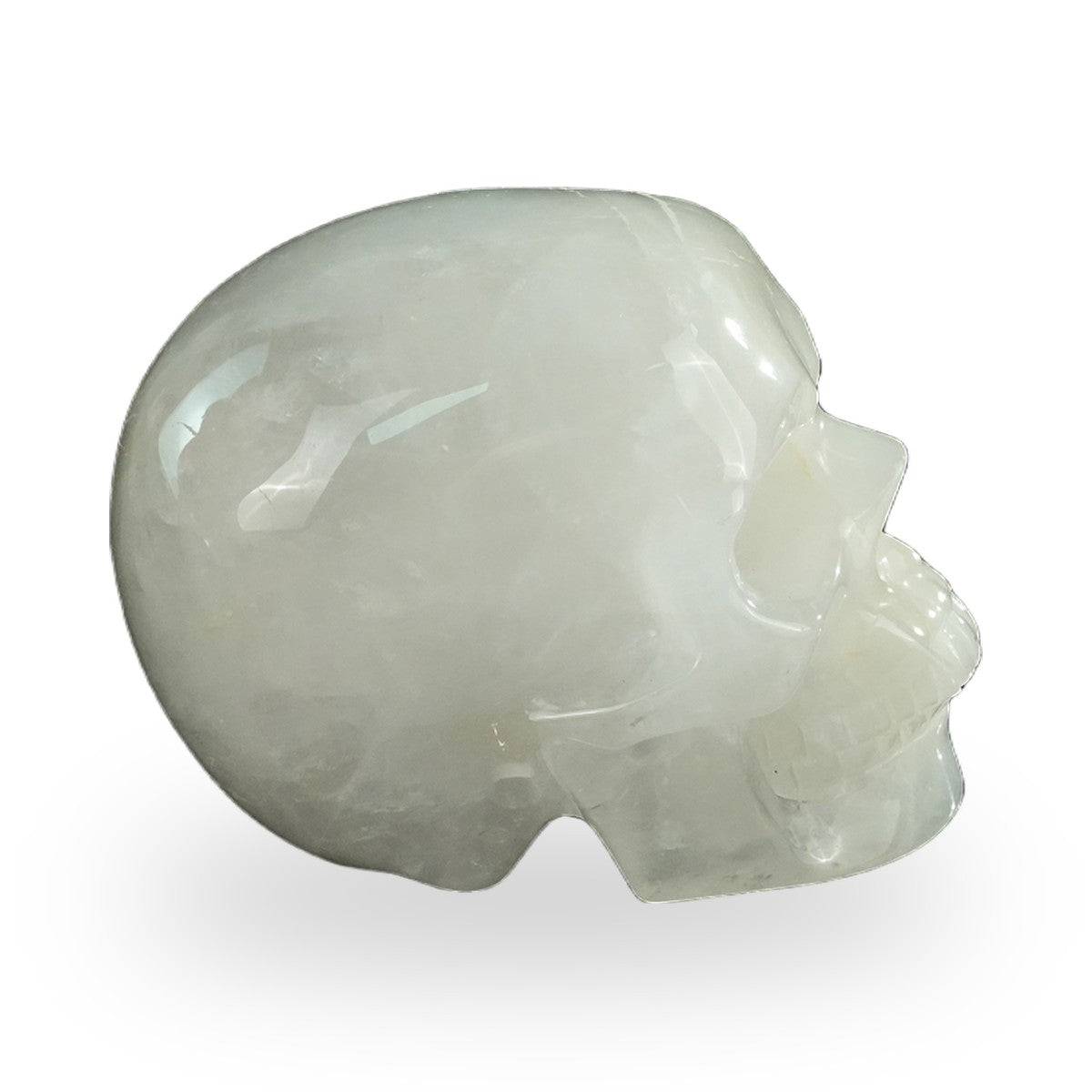 Kindred Vein 4.5" Angolan Quartz Hand Carved Crystal Realistic Skull Sculpture (SKU: SKH45AQ04) - Photo 25
