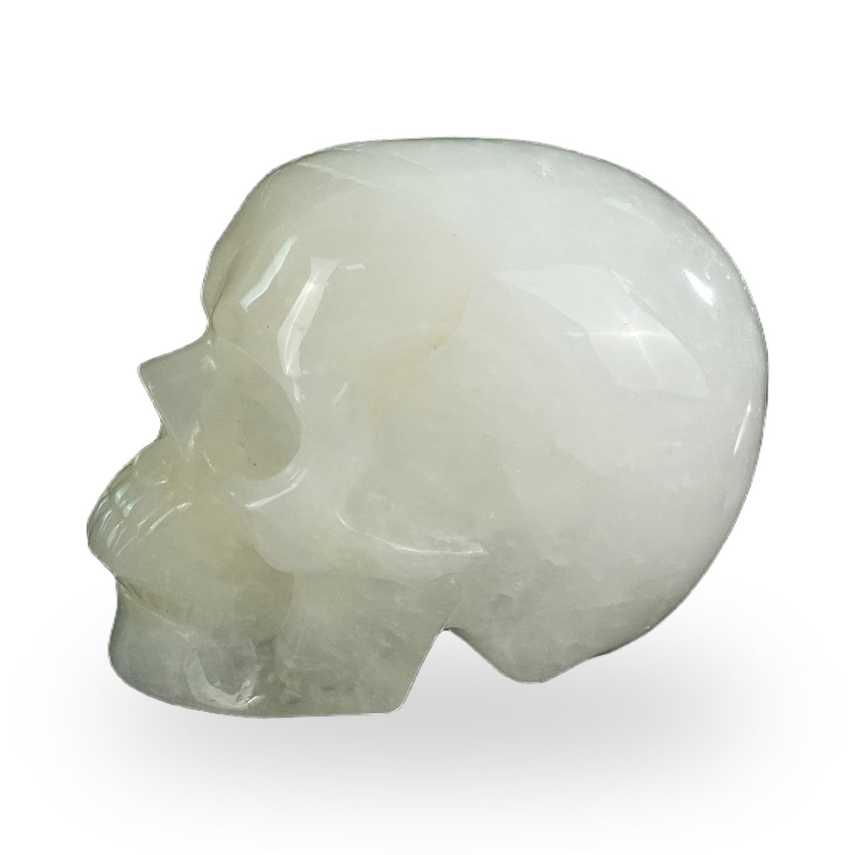 Kindred Vein 4.5" Angolan Quartz Hand Carved Crystal Realistic Skull Sculpture (SKU: SKH45AQ04) - Photo 26