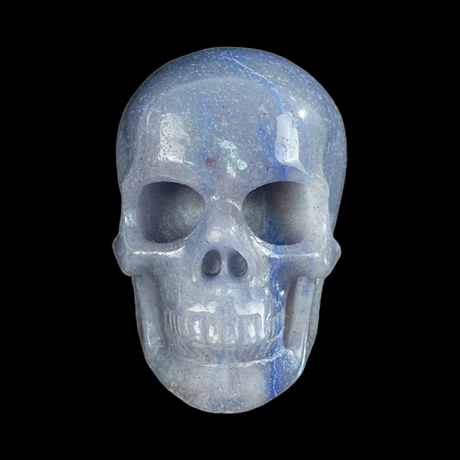 2.2" Blue Aventurine Hand Carved Crystal Realistic Skull