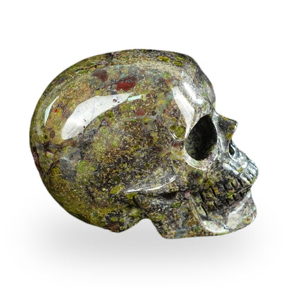 Kindred Vein 2.2" Dragon Blood Jasper Hand Carved Crystal Realistic Skull Sculpture (SKU: SKH20DB14) - Photo 106