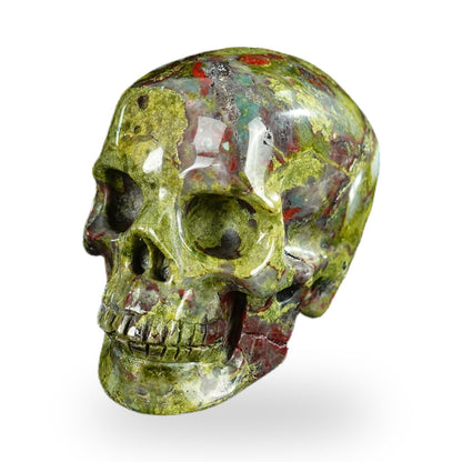 Kindred Vein 2.2" Dragon Blood Jasper Hand Carved Crystal Realistic Skull Sculpture (SKU: SKH20DB17) - Photo 132
