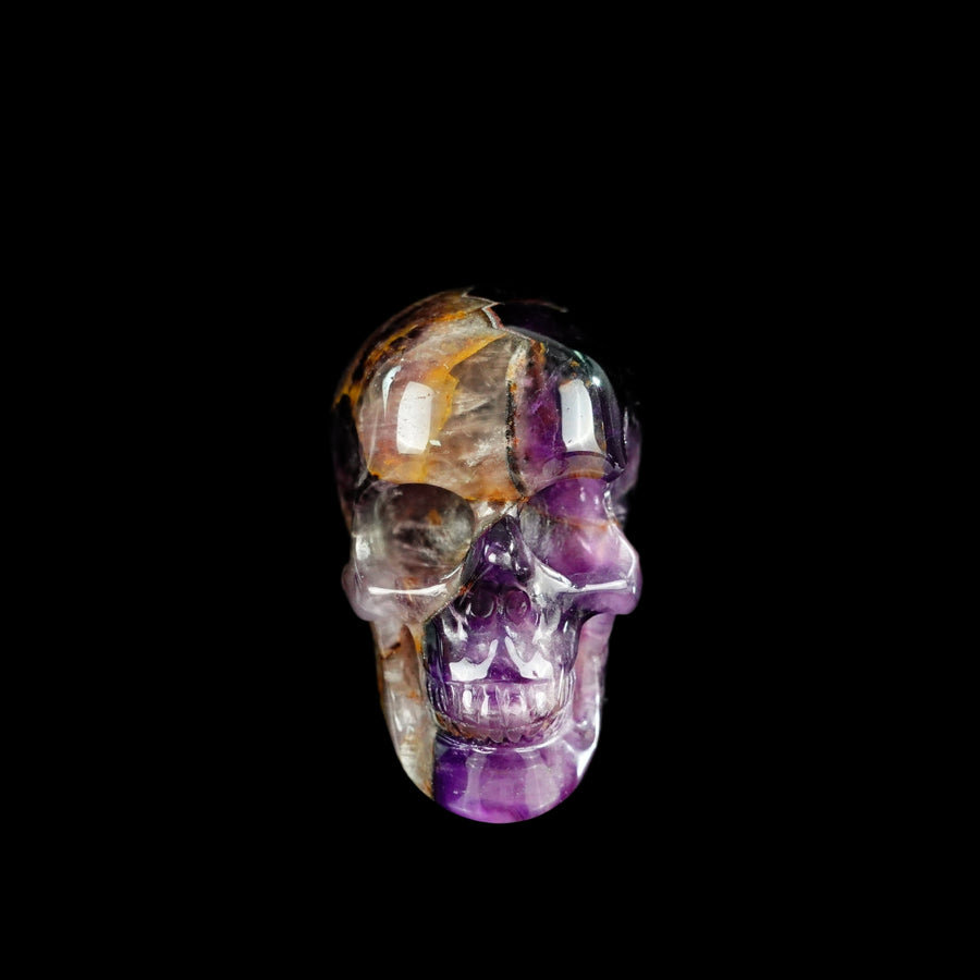 2.2" Dream Amethyst Hand Carved Crystal Realistic Skull