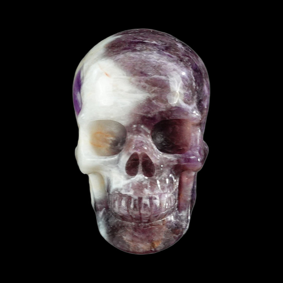 3" Dream Amethyst Hand Carved Crystal Realistic Skull